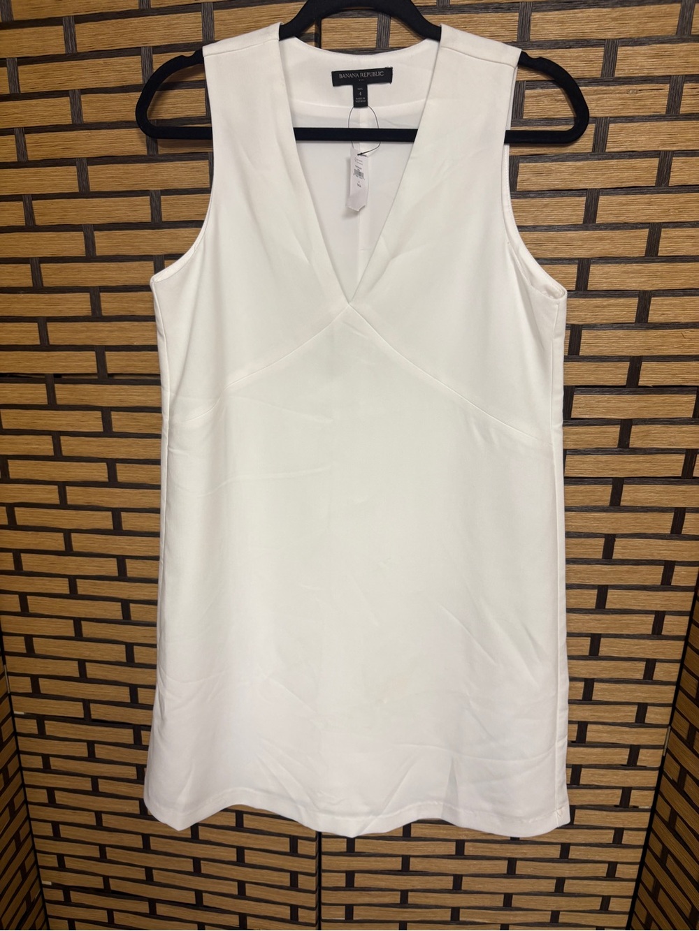 Banana Republic White Dress Size 4 Tall